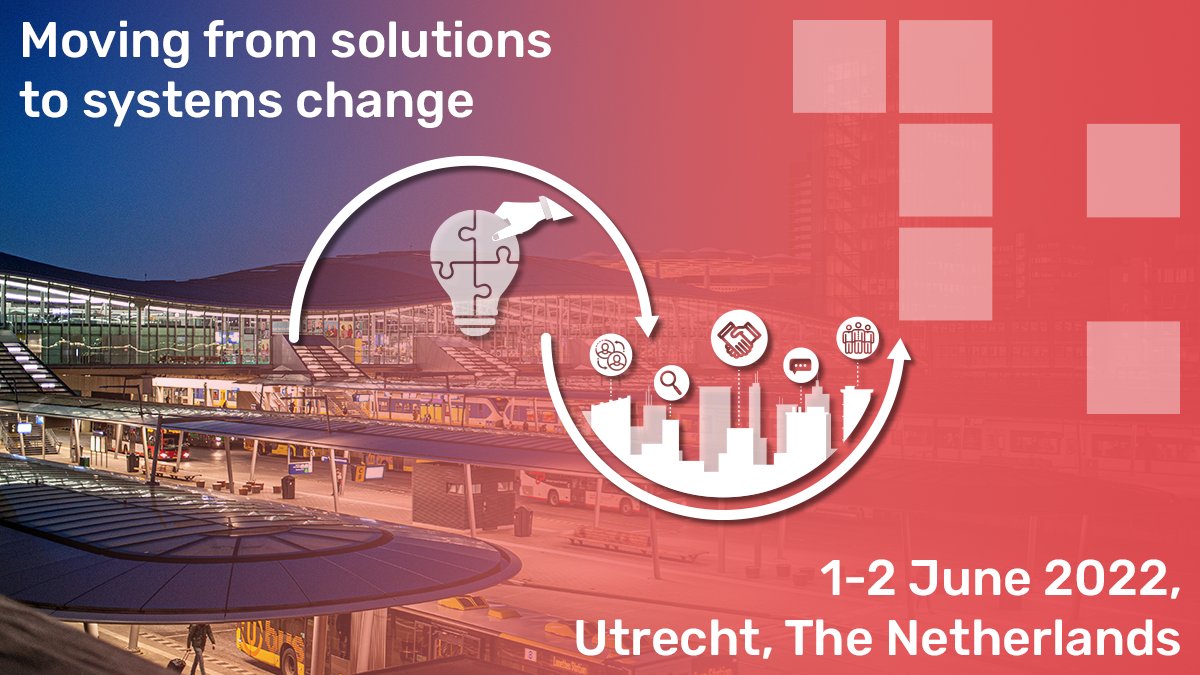 EVENT ALERT!🚨
Join us for the @SCALEinitiative event “Moving from solutions to systems change” hosted by <a href="/IRISsmartcities/">IRIS Smart Cities</a> on 1-2 June in #Utrecht!

👉 Explore the hidden #SmartCity success factors which could form the basis of an innovation #systemchange: iris2022.eev-gu.nl