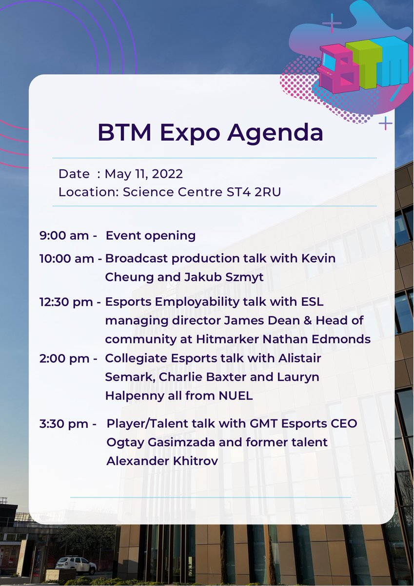 ^ UPDATED SCHEDULE ^
The first talk will be in R002 Science Centre, don’t miss it!!