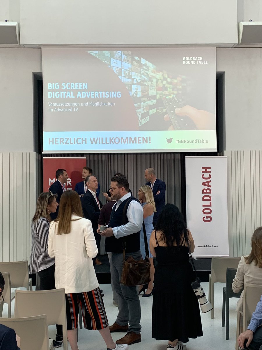 Wir starten in unseren #GBRoundTable zum Thema „Big Screen Digital Advertising“ – live und persönlich. Wir freuen uns!😁 #advancedtv #advertising