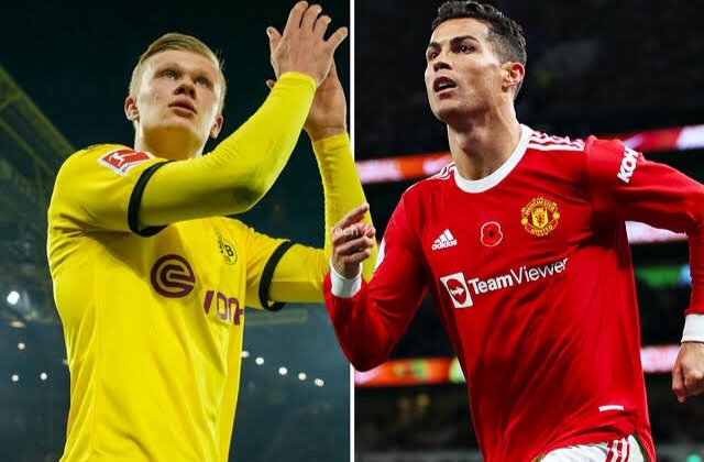 TeamCRonaldo's tweet photo. Erling Haaland 🗣️ “I would love to one day meet and be able to talk to Cristiano Ronaldo and tell him that I am a football player thanks to him" https://t.co/M8TqZwFw8d