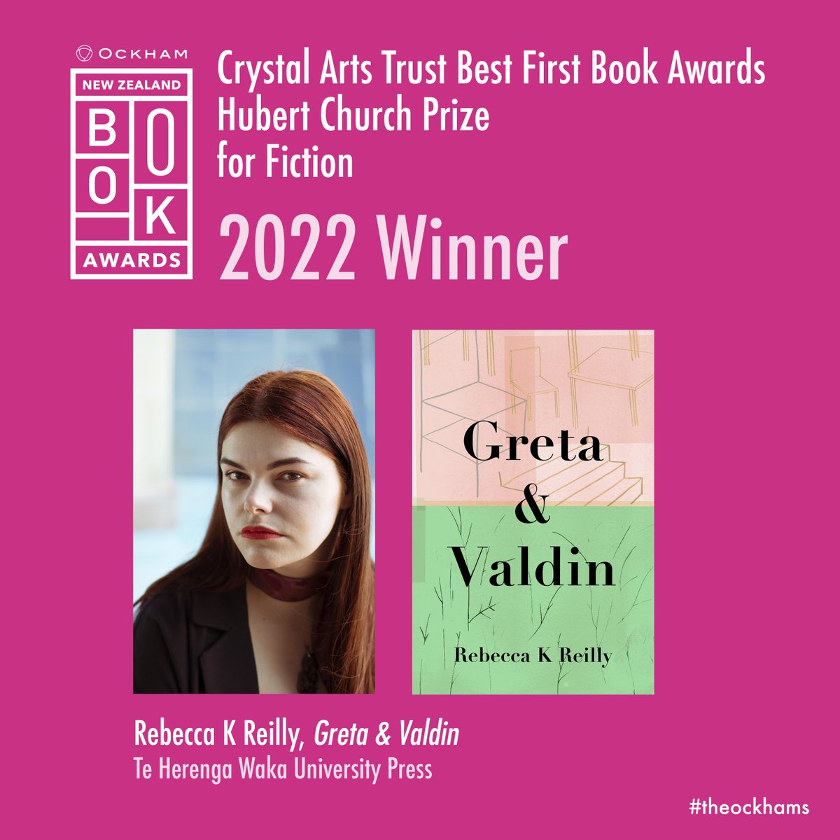 theockhams's tweet photo. @rebeccakreilly wins Best First Book Fiction - hooray! Congratulations #theockhams @thwupbooks https://t.co/UzUxI3cOVk