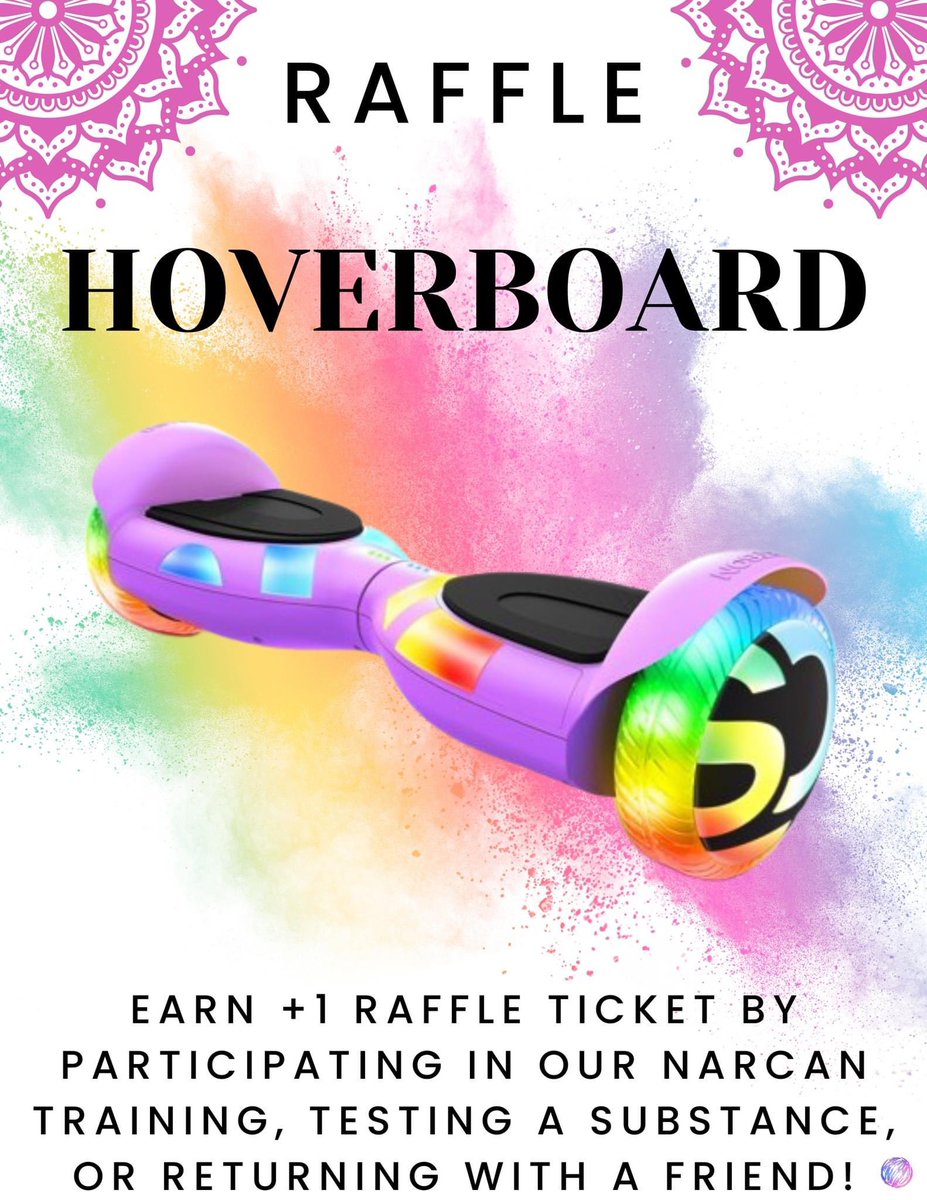 HarmReductionO's tweet photo. Come by the @harmreductiono booth at @joshuatreemusicfestival May 12-15th, 8am- 12am. Earn +1 raffle ticket for a Hoverboard by participating in our free Narcan training, substance testing, or returning with a friend!#HarmReduction #SubstanceTesting #Narcan #HarmReductionO https://t.co/3OPXNZrSdg