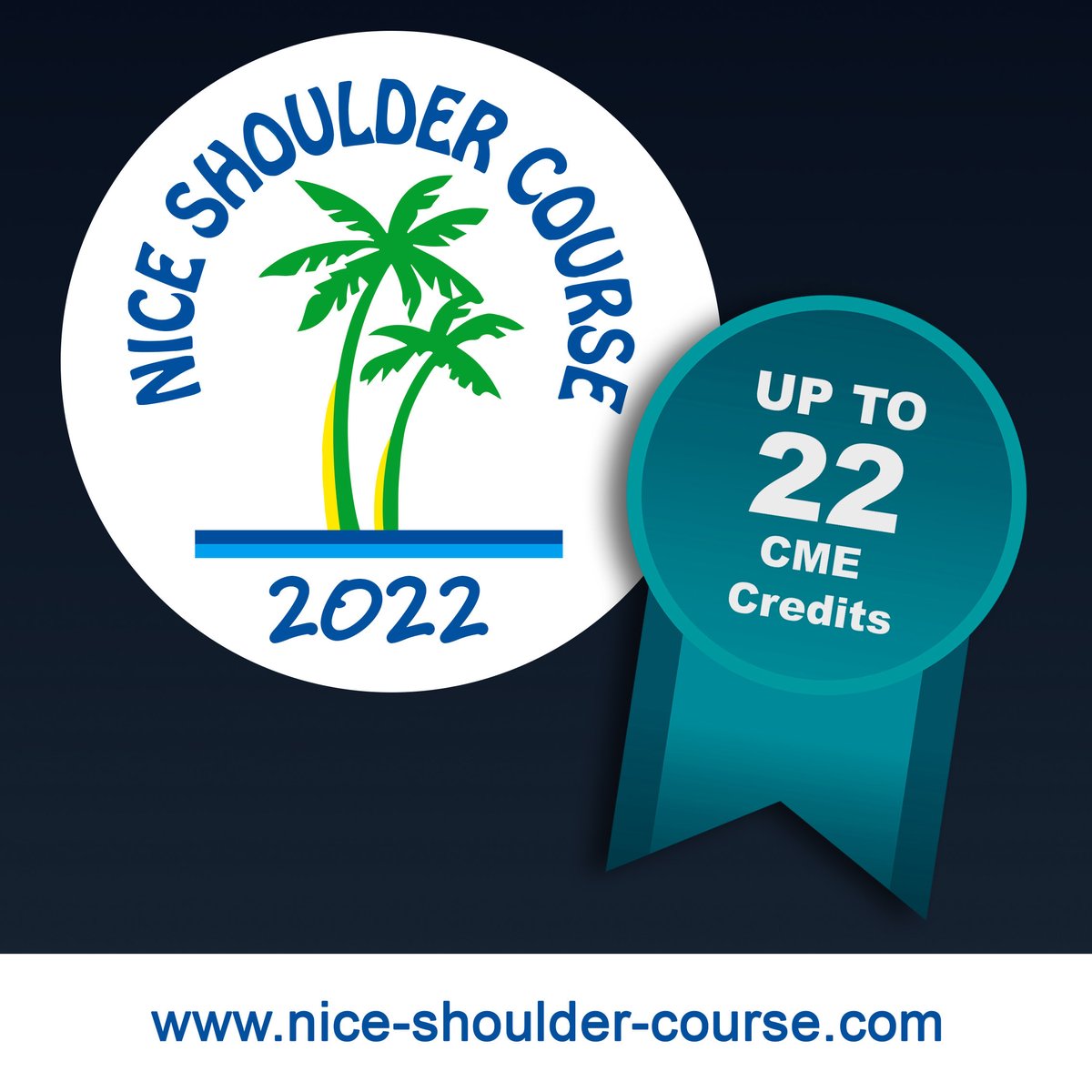 NSC_2020's tweet photo. The Nice Shoulder Course 2022 has been accredited by the European Accreditation Council for Continuing Medical Education (EACCME®) for a maximum of 22 European CME credits (ECMEC®s).

Save the date &amp; Register now ! 👇
https://t.co/yul6NYZk90 https://t.co/ruERYac85K