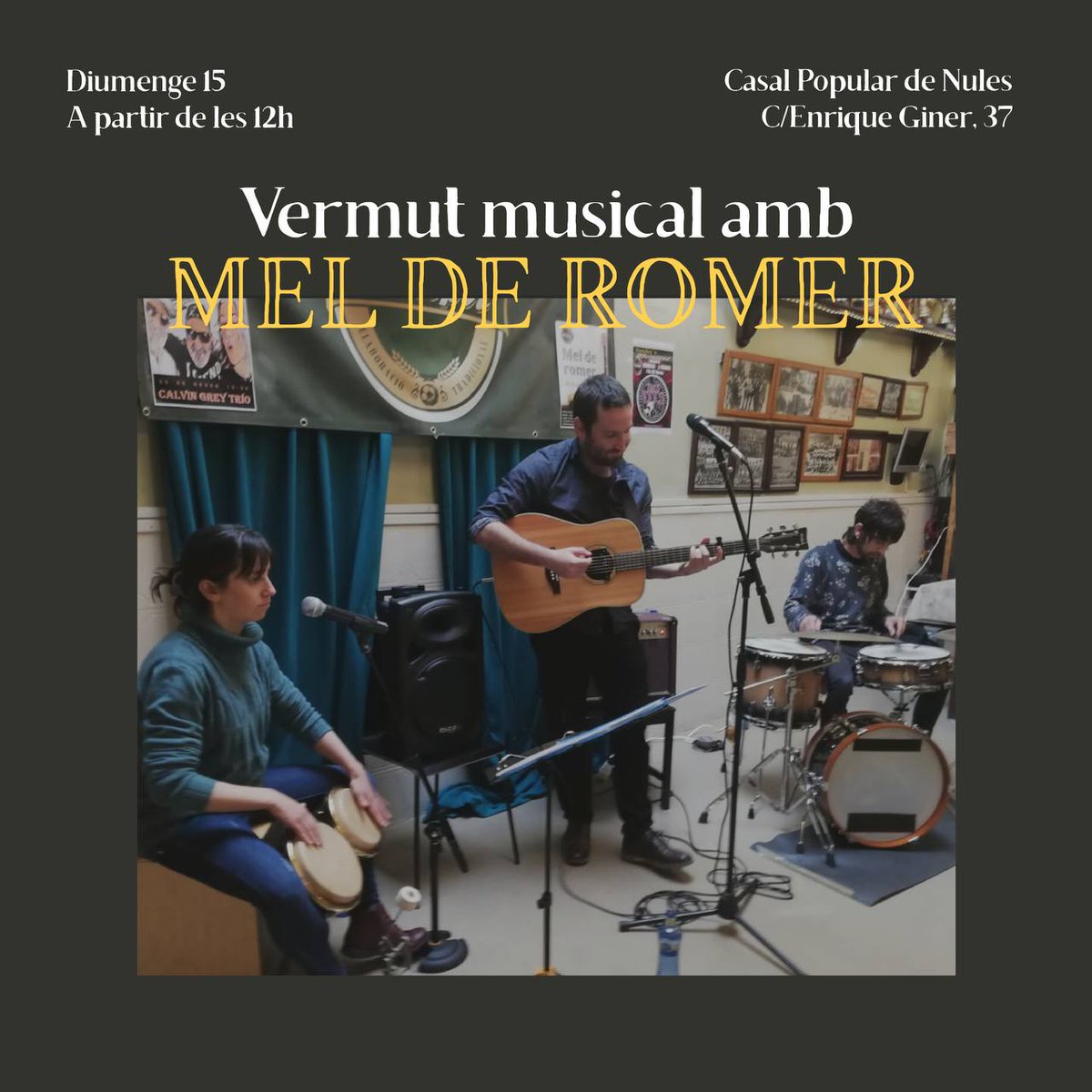 🎤 Aquest diumenge 15 tornem amb el vermut musical, amb l'actuació de Mel de Romer.

Vos esperem al Casal a partir de les 12 h. No hi podeu faltar!

#EntreTotesFemCasal
#EnfortimCasalsAteneus
#SembremElFutur
