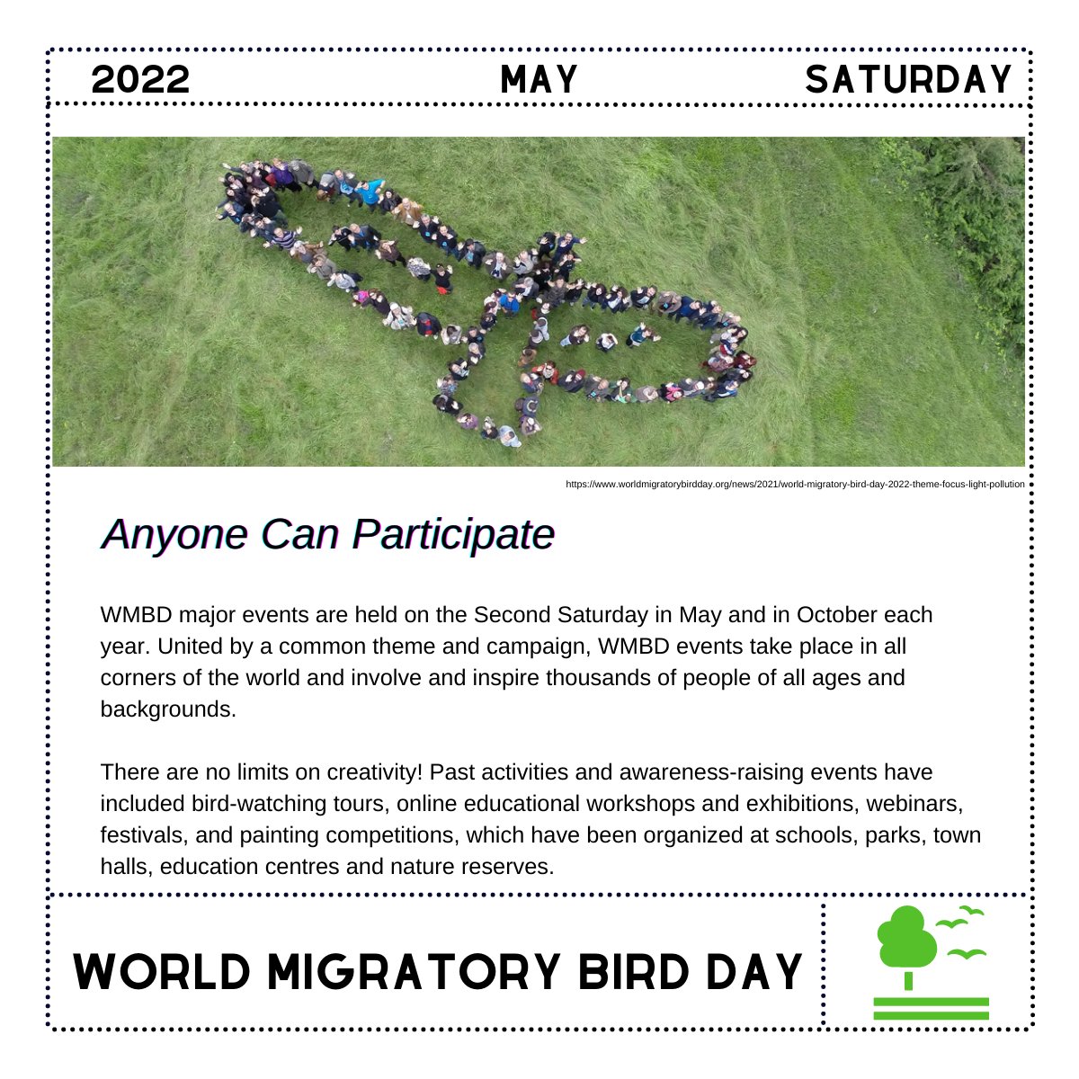 xbilitymm's tweet photo. 👏Help spread the word to #DimLightsforBirds!
#WorldMigratoryBirdDay is around the corner this 14th of May!
🔗 https://t.co/Z3lQGkN2HW
#WorldMigratoryBirdDay #WMBD2022 #Xbility #Awareness #SDG
@WMBD @USFWSBirds @SMBC @Natures_Voice @BirdMonitors @CABS_REPORTS https://t.co/AW61W3mfsK