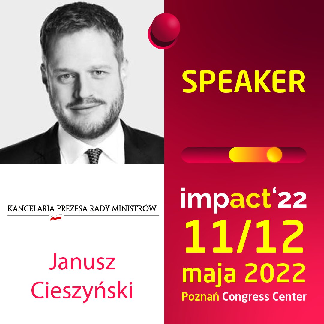 ImpactCEE's tweet photo. 📢 A już za chwilę na scenie głównej  keynote z udziałem Janusz Cieszyński (@jciesz), KPRM.

Scena 1 godz. 11:35!

#mObywatel 2.0 #Cieszynski #Impact22 https://t.co/OEBHUsgprS