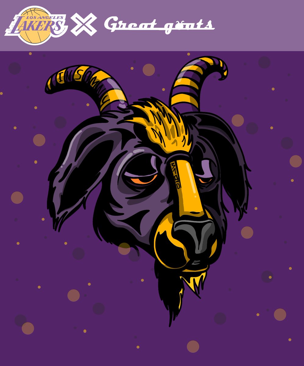 ast_kird's tweet photo. Fan arts of 
@GreatGoatsNFT

Why not?🙄
@lakers maybe it could be your meta mascot?🐐
#nft #crypto #ethereum #solana #art #fanart #follow #crazy #streetart #adobe #vsco #tattoo #lalakers #lakers #la #basketball #NBA #metasport https://t.co/kWbvPAVH4s
