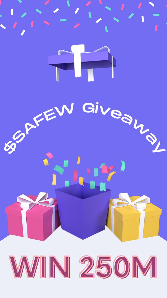 SafeWages's tweet photo. 🚀 GIVEAWAY NOW ON 🚀

Prize: 5 x 50M $SAFEW 🤑

How to win:

All reactions to this post will grant an entry!

Winners raffled LIVE on Monday the 16th of May. 

Good luck everyone!🚀🚀🚀

#giveaway #CryptoGiveaway #freemoney #bsc #safewages #raffle #WinningTime #win #token https://t.co/Ed5VgWZKe2