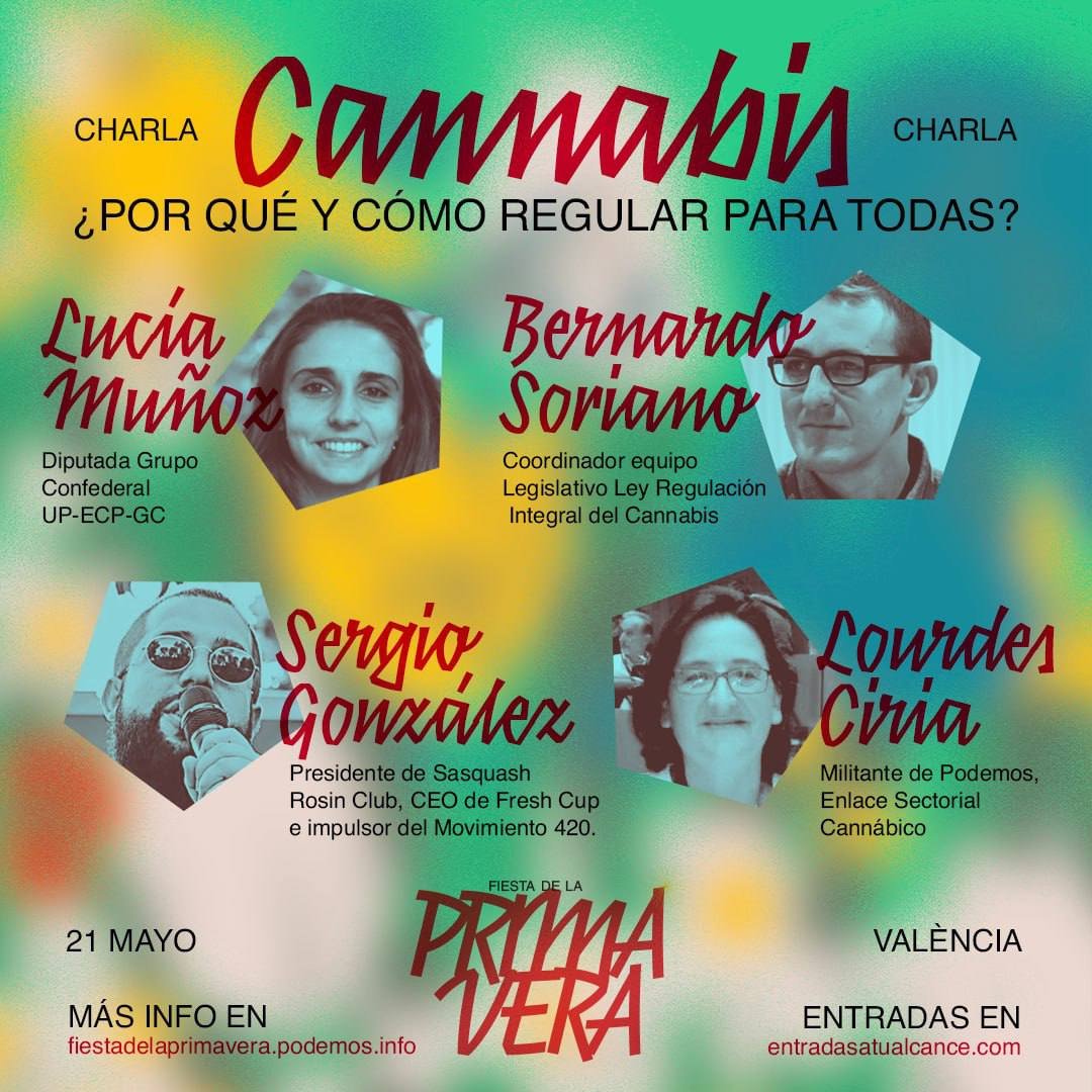 lourdescr3's tweet photo. Buenos días #Valencia, y el resto del mundo mundial!!!, el próximo sábado 21, hablaremos sobre nuestra #Ley420 en la #FiestaDePrimavera de @PODEMOS, que nadie te la cuente, ven y participa con nosotras.
@luciadalda @BernardoJSG  @PodemosCanabico y el #Movimiento420 https://t.co/ml0DwnyF9k
