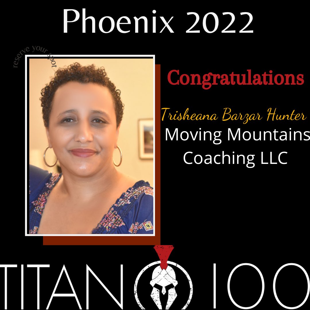movemtnscoach's tweet photo. Titan CEO and headline sponsors, Class VI Partners and Wipfli LLP, are pleased to announce Trisheana Barzar Hunter, CEO of Moving Mountains Coaching, LLC as a 2022 recipient of the areaโs most accomplished business leaders in their industry! #titanceo #icf #BlackOwnedBusiness https://t.co/VuzzP1RZYn