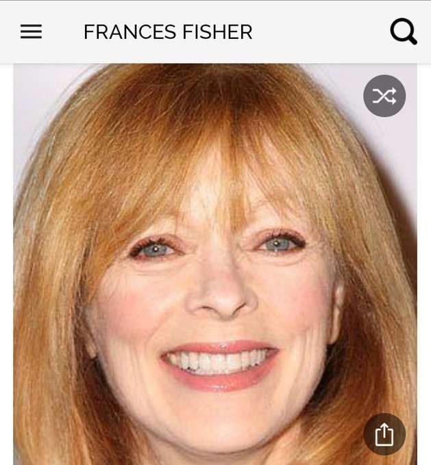 Happy birthday to this great actress. Happy birthday to Frances Fisher 