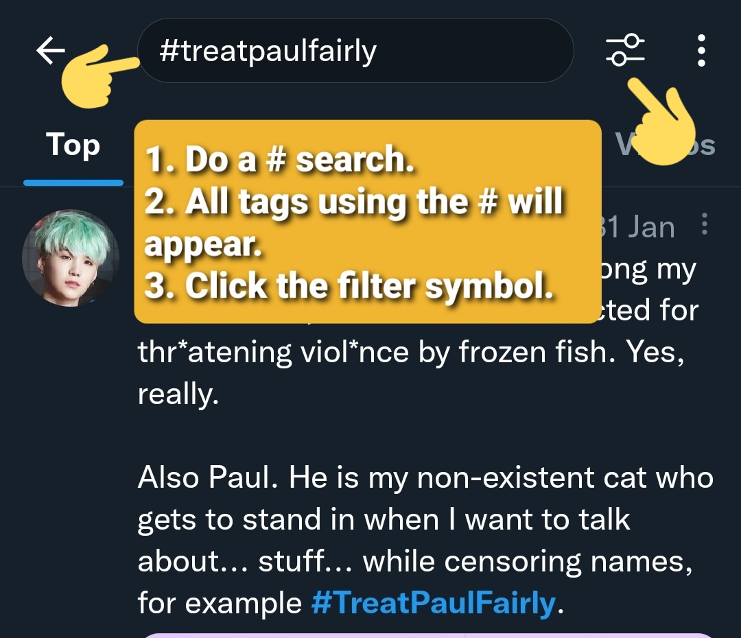cypherluscious's tweet photo. So, baby ARMY, what to do, when the next #FreedomForPaul is trending? Nothing. (Or see post below.)
"Paul" is a grown...cat..., capable of looking after himself. He doesn't need saving.
But if you want to, you can search the # to see if any moots help trend it... Here's how! https://t.co/hjk7Yk9Ct3
