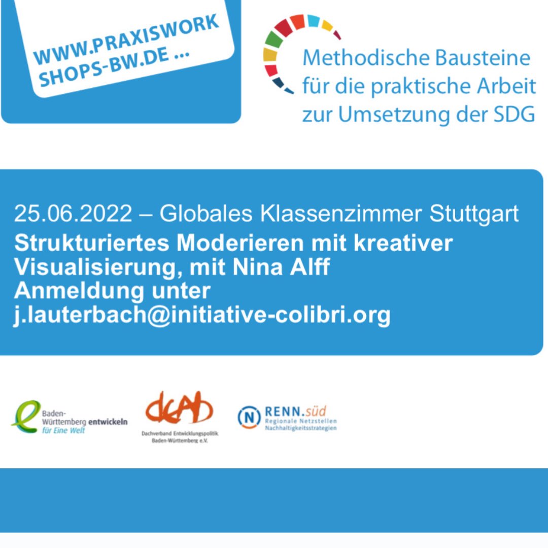 DachverbandDEAB's tweet photo. Herzliche Einladung zum #Praxisworkshop am 25.06. in #Stuttgart! 🗣🗯 #Moderation https://t.co/m24zYgrG9C