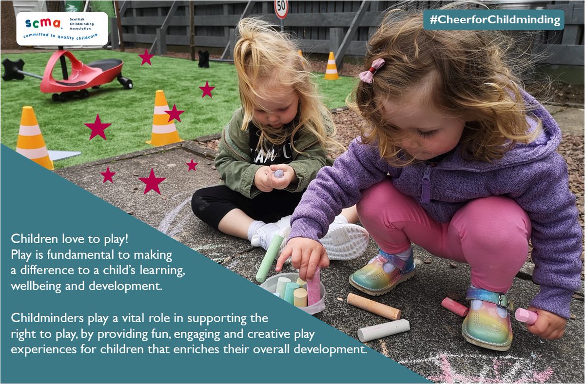 ScotChildmind's tweet photo. Childminders play a vital role in supporting the right to play, by providing fun, engaging and creative play experiences for children that enriches their overall development. 

#WhoHaveYouInspiredToday #MakingaDifference #CheerforChildminding #GetInvolved #LearnthroughPlay https://t.co/u8alRaBfPr