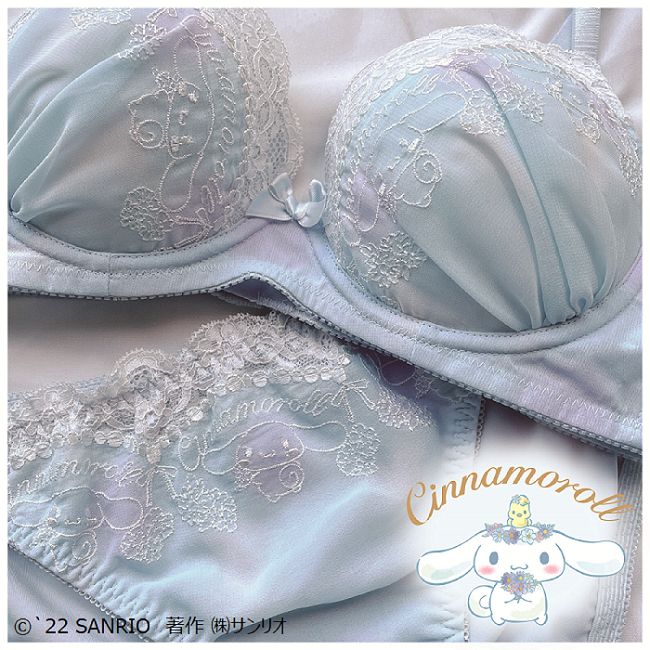 サンリオ しまむらからノンワイヤーブラジャー ショーツセットの新作が登場 今回はデビュー周年を迎えたシナモロール サックスブルーのシフォン生地にシナモンとお花の刺繍がキュート ぜひgetしてね T Co Wzk9xdkwfc T Co