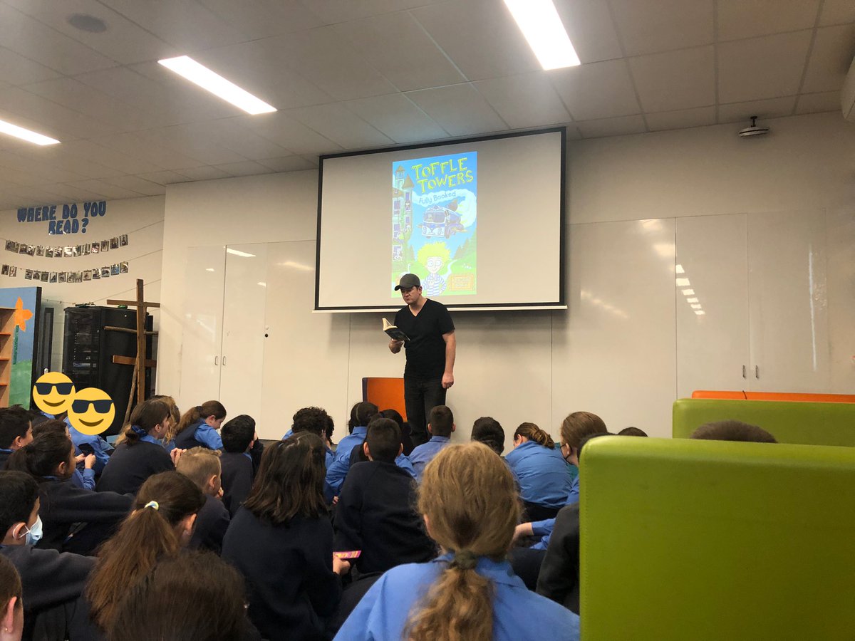 IveliRachel's tweet photo. Year 5 had the pleasure of meeting the amazing and inspiring author/ex teacher, Tim Harris this week. The students had such a great time hearing about how he constructed his stories and what inspired his novel writing #acuedu_p https://t.co/fpLPPzec9q