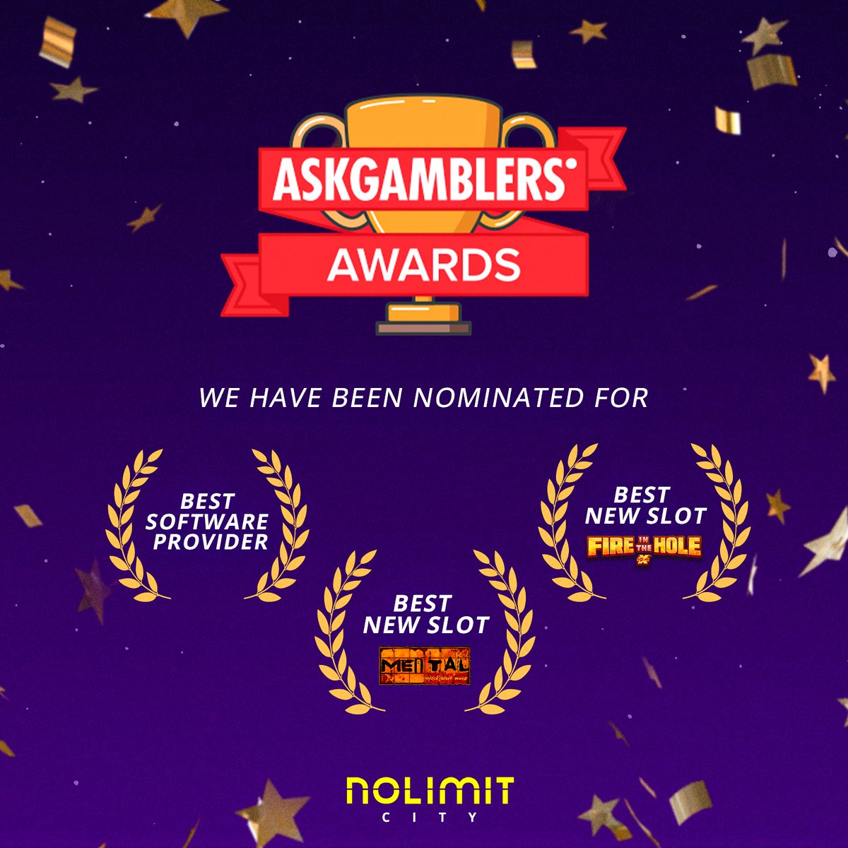 CityNolimit's tweet photo. Guess what! π
The @AskGamblers Awards are here & we've been shortlisted not once, not twice, but THREE times! π Here's what we're up for:
- Best Software Provider β‘οΈ
- Mental: Best New Slot πͺ
- F.I.T.H: Best New Slot π°
You know what to do π > https://t.co/MAcLeQMpfT
#VOTE https://t.co/EhZQ20FxQ1