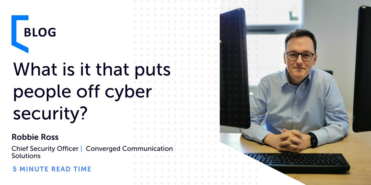 cyberfraudcen's tweet photo. Why are people put off #cybersecurity?
@_RobbieRoss, Chief Security Officer at @ConvergedComms shares his thoughts on why cyber security doesn't need to be complicated & expensive for #SME's.
Read the full article here โก๏ธ https://t.co/eo7kKSFvzl https://t.co/0g1576blvi
