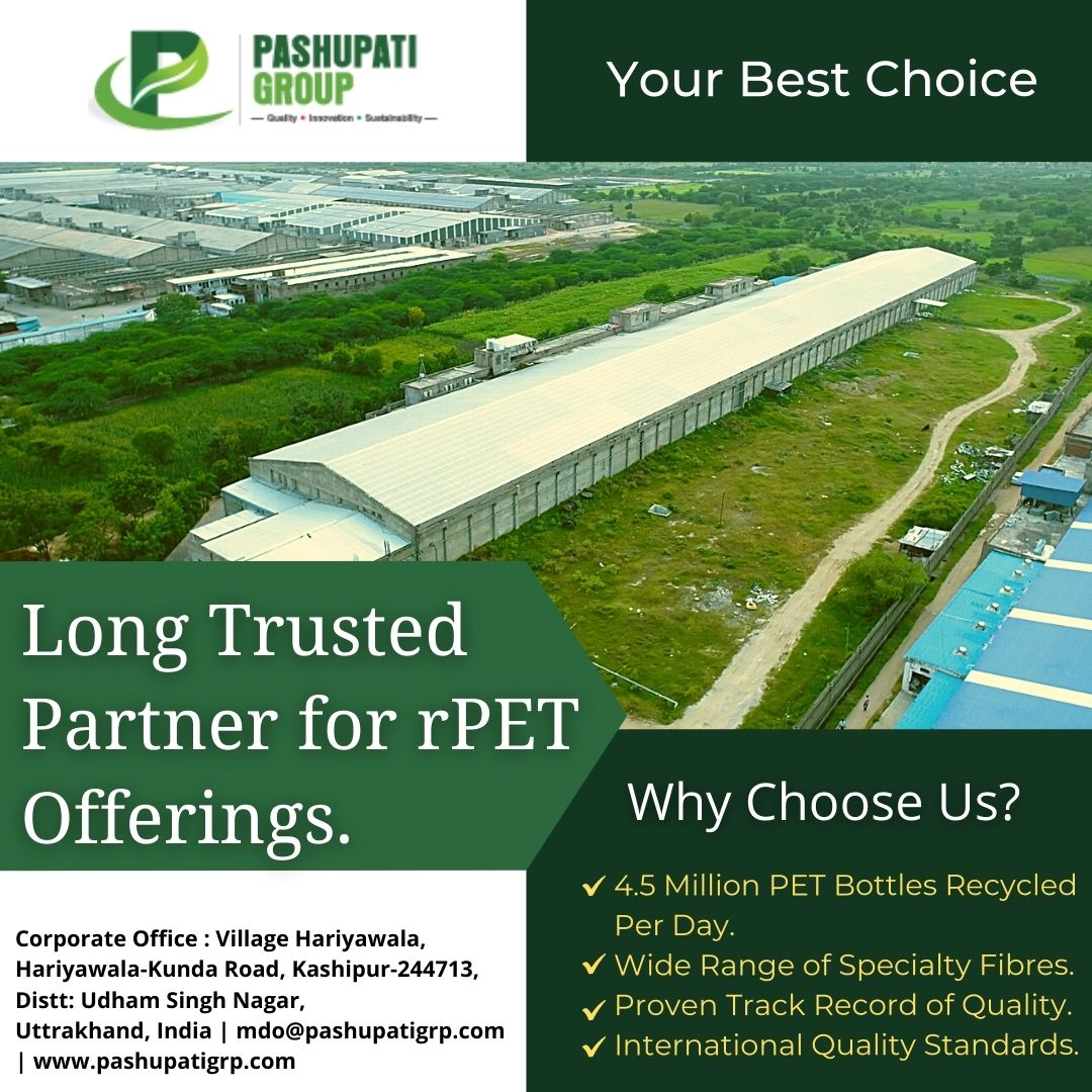 pashupatigrp's tweet photo. Pashupati Polytex manufacturing facility has profound and ingrained existence in the recycled polyester fibres industry in India.
.
Call us at: +91- 9634097028
.
Or visit at: https://t.co/qpyQNiTbgx
.
#pashupatigroup #manufacturing #rPSF #rPET #recycling #polyesterfibres https://t.co/oJy6wscg2O