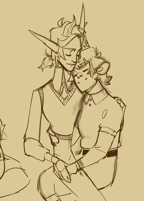 Points at them
#beeduofanart 