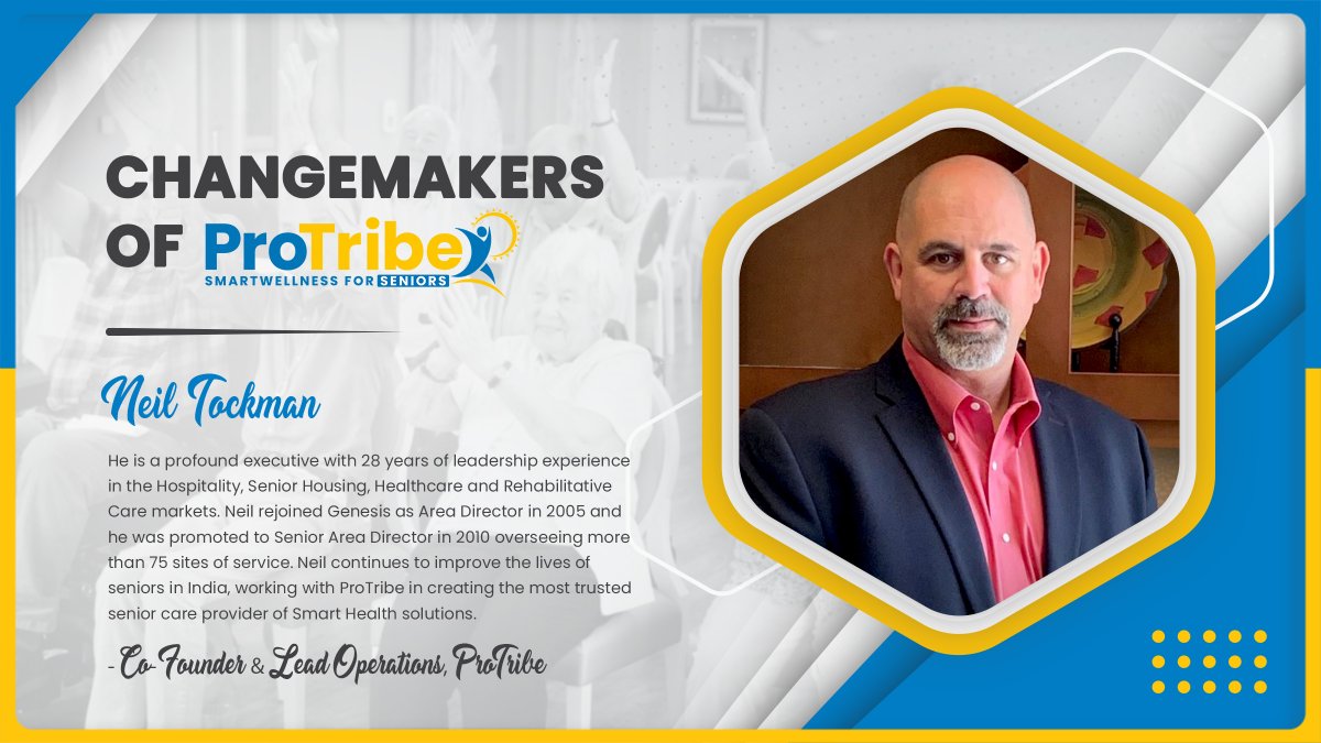 ProTribeSeniors's tweet photo. The Co-Founder &amp; Lead of Operations, ProTribe - @NTockman has contributed three decades of his life to reshaping the senior care scenario with a promise of enhancing their overall wellness without any compromise.

#protribesmartwellness #ProTribe #SmartWellness #SeniorCare https://t.co/kLkzdDviHa