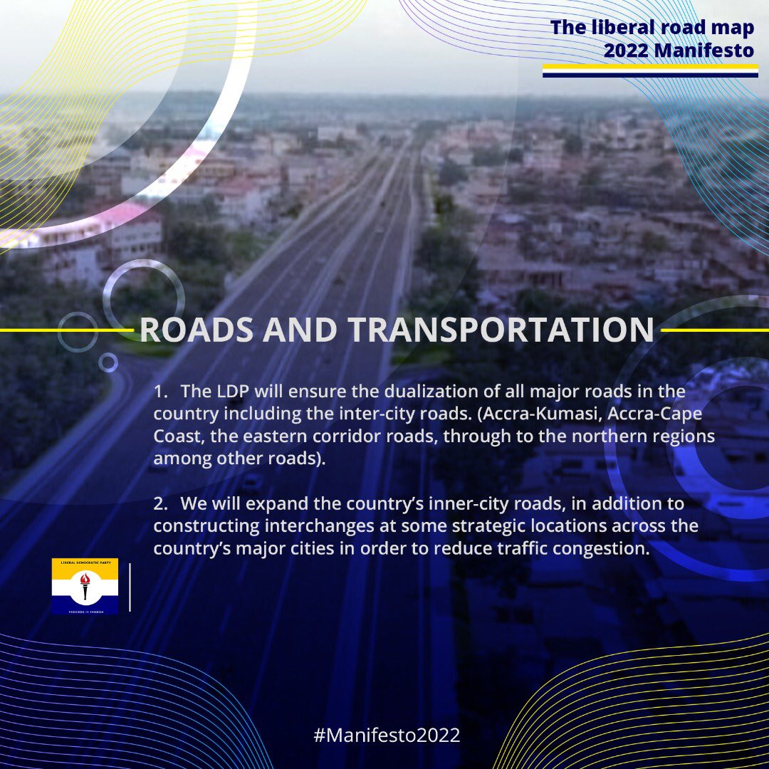 officialLDP_'s tweet photo. We have engaged, listened, and seen the plights of our dear nation. We care and therefore have put measures in place to fix them. 
Excerpts of our Liberal road map manifesto.

Progress in freedom
#3hye
#GijPolcom2022
#SimulatedCampaign
@kodwoboateng @TDzineku https://t.co/NpkQrNP8bl
