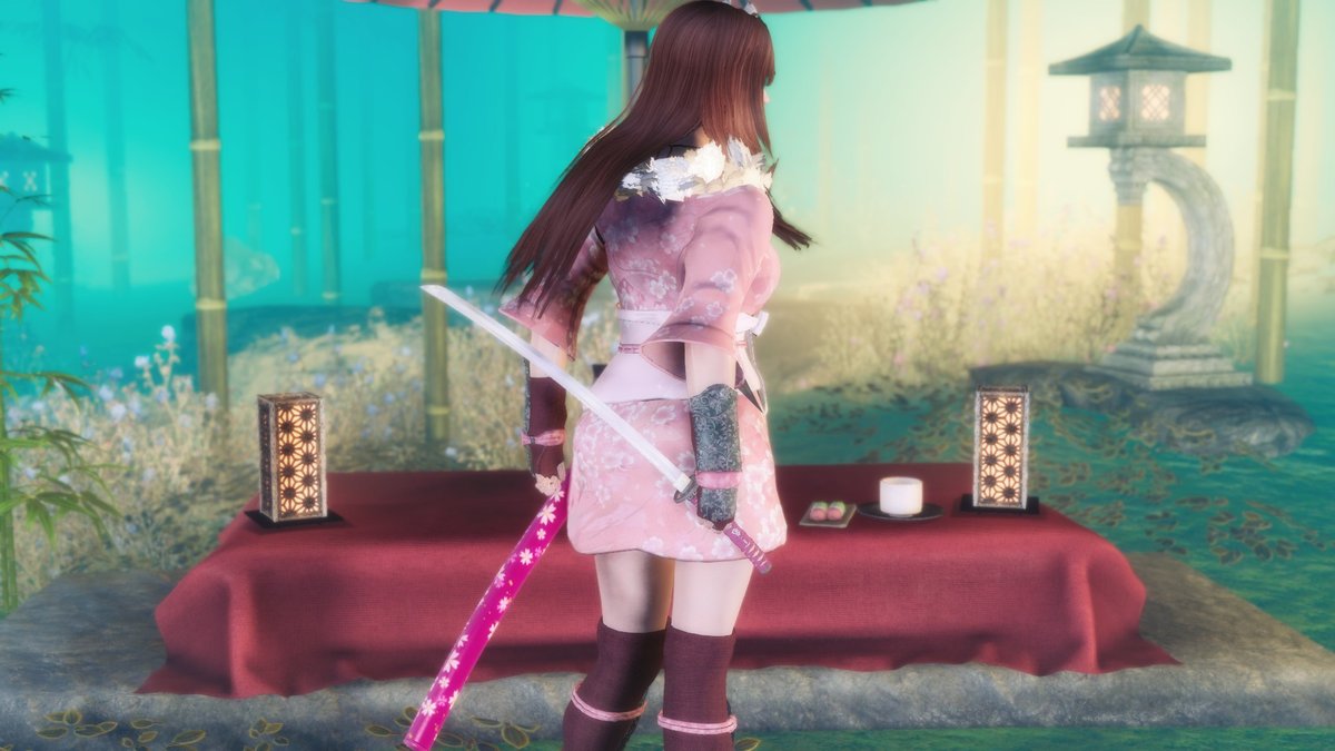 忍びの衣装で撮影！🍡
#Skyrim #スカイリム