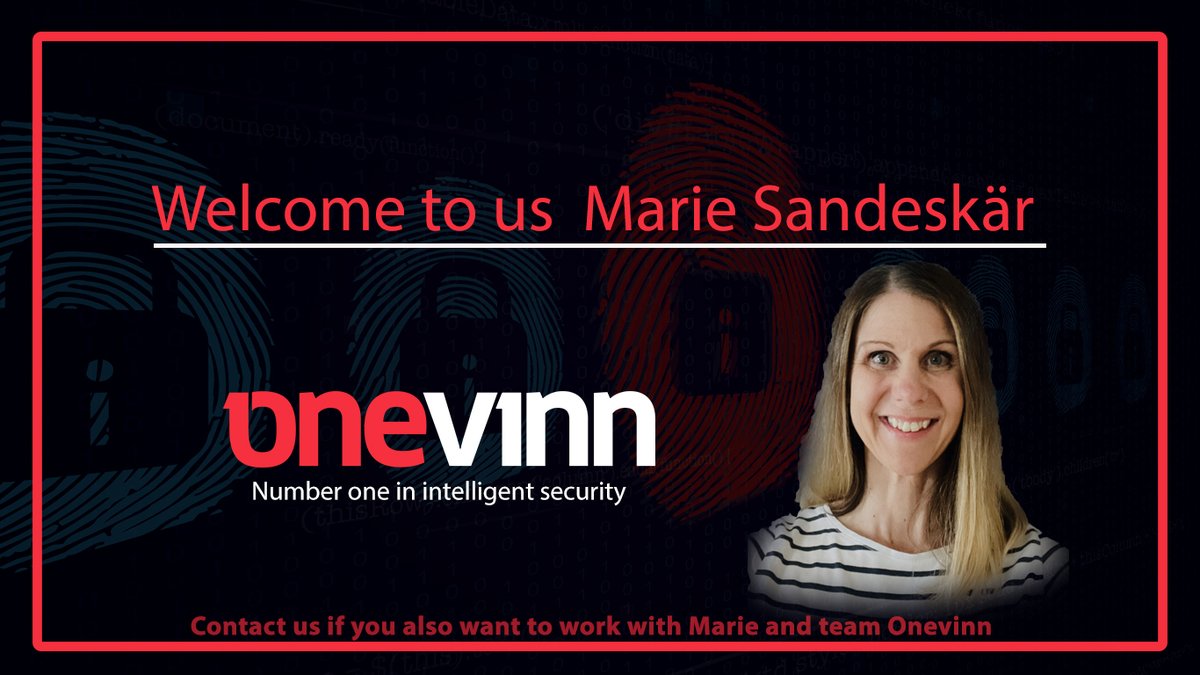 Onevinn's tweet photo. The Onevinn team is growing and Today we are proud to announce our new colleague Marie Sandeskär. Read the interview on our blog!

#weareonevinn #cybersecurity #onevinn 

https://t.co/vdN01kaWVB https://t.co/lcDxCtxpu9