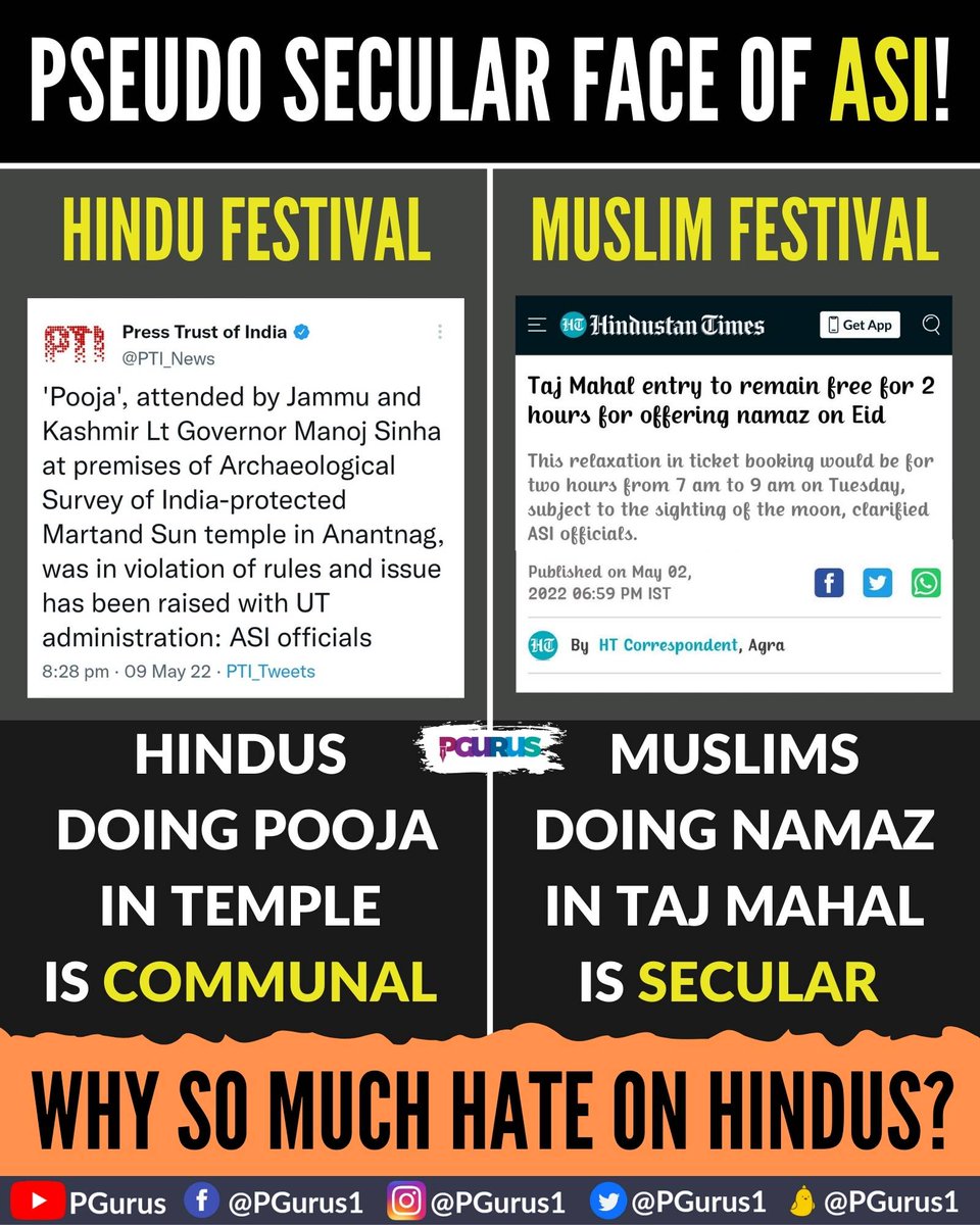 pGurus1's tweet photo. #ASI #ArchaeologicalSurveyOfIndia #ProtectedSites #Bias #MartandSunTemple #TajMahal https://t.co/s3VRd9kQY8