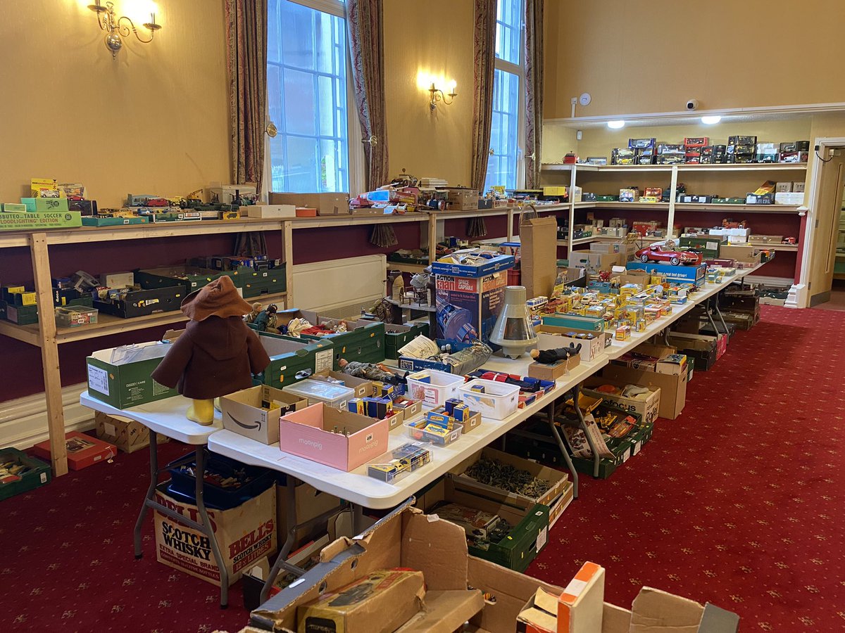 We are all set up here and ready to go! 🚂 featuring the very best of Corgi, Dinky, model trains and one very sweet early 20th Century Steiff bear. viewing today for our Toy Sale tomorrow which commences at 9:30am bid.richardwinterton.co.uk/auctions