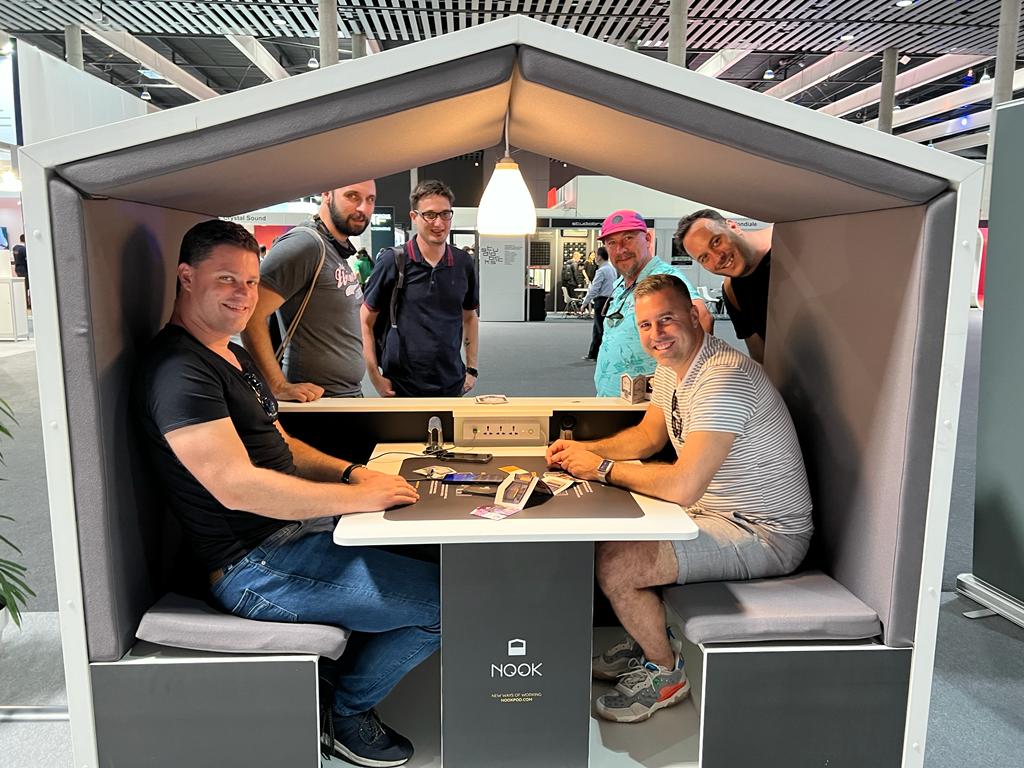 nookpod's tweet photo. Who’s at @ISE_Show this week? 🇪🇸

If you need a moment to rest, relax, or recharge your phone, you’ll find 6 Nooks ready for you. We’re looking forward to seeing the latest tech innovation &amp; audiovisual goodness. Time to get our geek on 🤓

#ISE2022 #NookPod #AVtweeps  #SmartTech https://t.co/FqsTMn2MLk