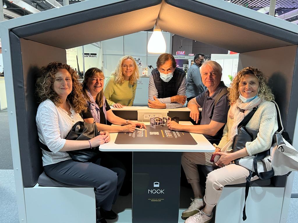 nookpod's tweet photo. Who’s at @ISE_Show this week? 🇪🇸

If you need a moment to rest, relax, or recharge your phone, you’ll find 6 Nooks ready for you. We’re looking forward to seeing the latest tech innovation &amp; audiovisual goodness. Time to get our geek on 🤓

#ISE2022 #NookPod #AVtweeps  #SmartTech https://t.co/FqsTMn2MLk