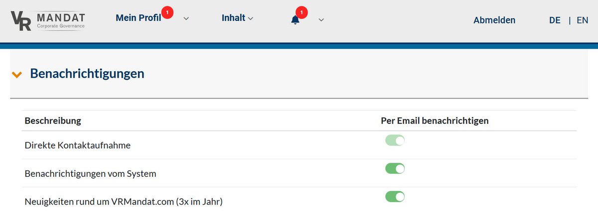 vrmandat's tweet image. Haben Sie das neue Benachrichtigungs-System schon gesehen? Man kann sich diese Infos zusätzlich per E-Mail weiterleiten lassen.

Direkte Kontaktaufnahmen werden sowieso zusätzlich per E-Mail gesendet.

#BoardFact #Digitalmatchmaking #Verwaltungsrätin #Verwaltungsrat #NeuerVR #VR