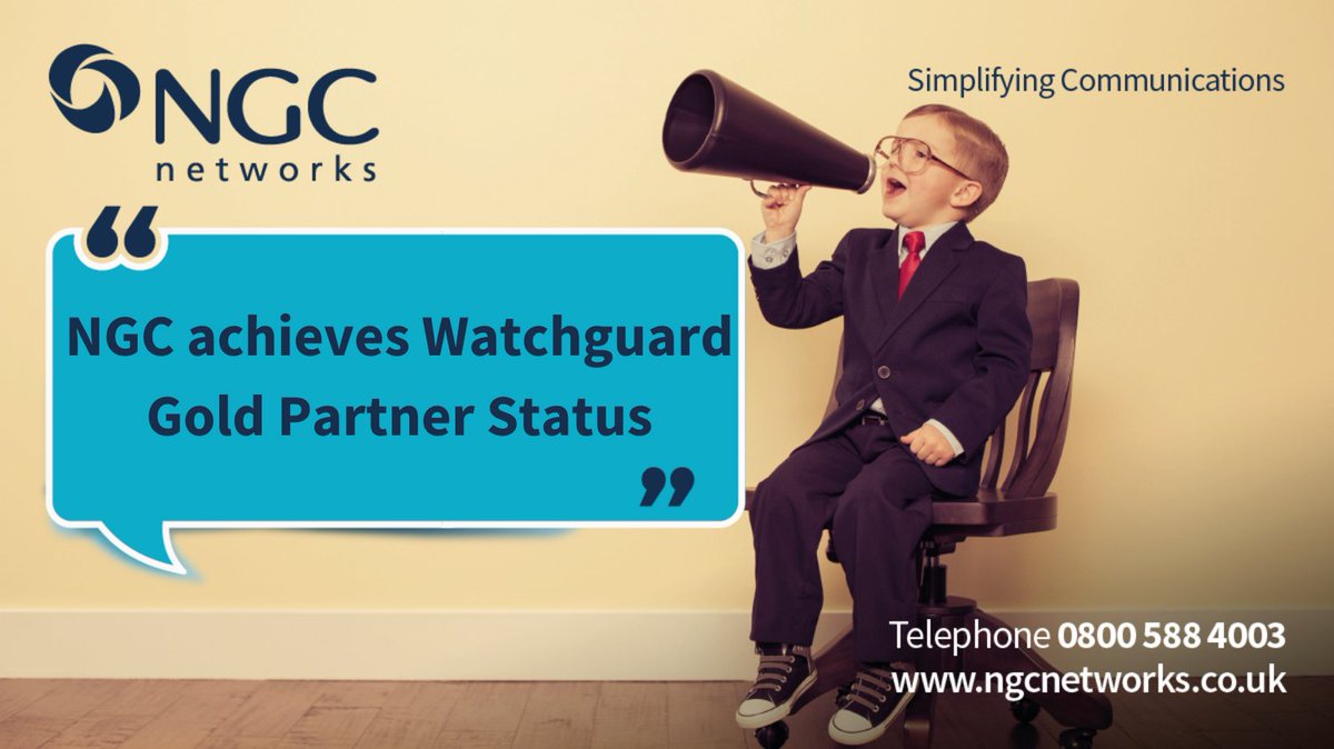 ngcnetworks's tweet photo. We are pleased to announce that NGC has been awarded gold partner status by leading global network security company, Watchguard.  

Read the full story here 👇

https://t.co/HanLyC0t1F

#WatchguardPartner #NetworkSecurity #ITSecurity #SimplifyingCommunications https://t.co/iRFmAGnWJ8