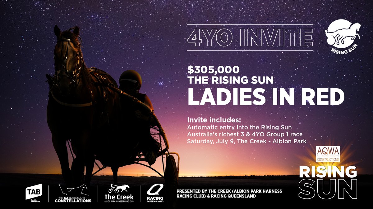 TheCreekAlbion's tweet photo. LADIES IN RED invited to G1 @AQWAConstructi1 Rising Sun!💃🏼
 
The talented 4yo @TonkinStewart trained mare, lands a major invite to the $305k feature in the Sunshine State this winter!  ✨⭐️💫

https://t.co/ZhgbspoNM7

#51daysToGo #WeeklyWinterNews #WatchThisSpace #CarnivalUpdate https://t.co/V62JMkqttY