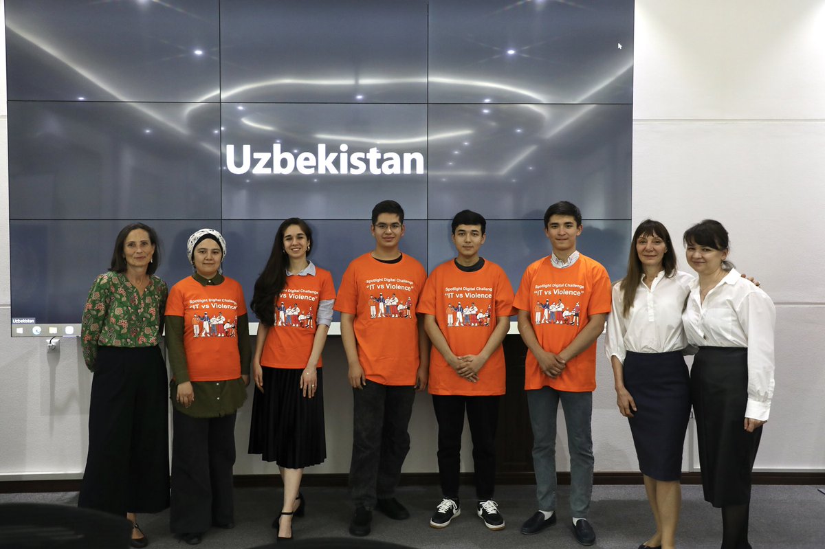 MatildaDimovska's tweet photo. Great to meet bright 🇺🇿 young girls&boys that with @EU_Tashkent support invent ways to combat cyberviolence, analyze media toxicity levels and design #genderequality games by using IT power! Great to see that #CallUmida inspires innovative ideas and apps against #streetharassment https://t.co/qKvTC1LcO8