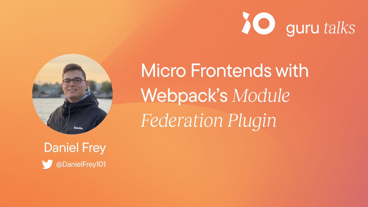 Don't forget! Today 4PM we have another edition of our GURU TALKS #webinar <a href="/DanielFrey101/">Daniel Frey</a> of @iodigital_com is joining us to tell us all about  #microfrontends with #webpack Module Federation Plugin.

You can set a reminder here: youtu.be/NzGtw3h1tUk
Hope to see you all there!
