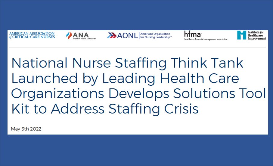 NNJOnline's tweet image. Nurse Staffing Think Tank, a collaboration between  AACN (Critical-Care), ANA, AONL, HFMA, and IHI, formed to connect nurses and workforce experts interested in driving to solutions to the nurse staffing shortage.
@ANNAnurses  #patientsafety #nursesafety
tinyurl.com/Nurse-Staffing…