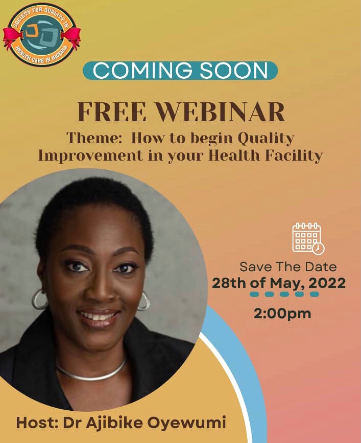 SQHNigeria's tweet photo. COMING SOON...

Free Webinar: How to begin Quality Improvement in your Health Facility.

#qualityimprovement #qualitytraining #healthcarequality #sqhn #hospitalstandards #accreditation https://t.co/xnmKAPVriD