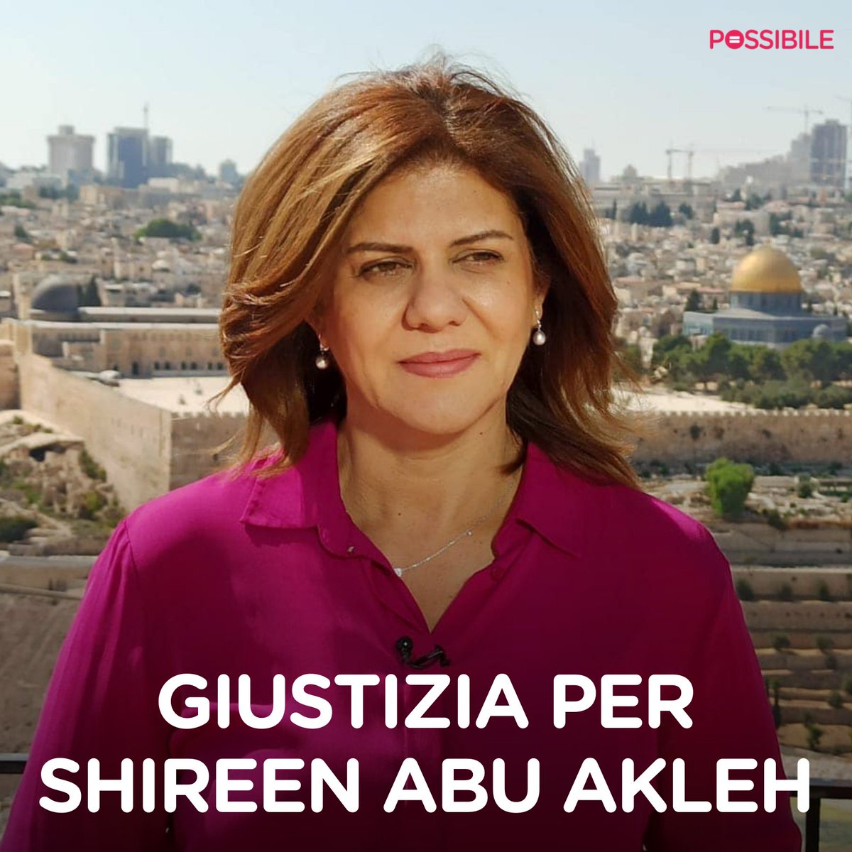 PossibileIt's tweet photo. Si chiamava #ShireenAbuAkleh, una delle giornaliste di guerra più esperte di Al Jazeera. Era a Jenin, dove è in corso un raid israeliano.

Indossava una giacca blu con la scritta “PRESS”, che la rendeva riconoscibile. Appena arrivata, è stata colpita da un proiettile ed è morta. https://t.co/XkAXqXtD97
