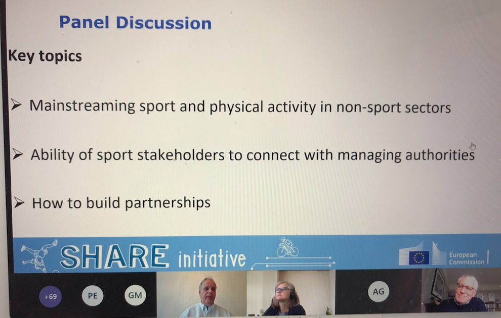 jacquelinekro's tweet image. Sterke bijdrage @adjeu aan paneldiscussie @eusport @EUSportHub #ActiveDevelopment, met inspiratie voor andere Europese landen over bijvoorbeeld onze #buurtsportcoaches en cofinanciering ervan, wethoudersbijeenkomsten en inzet van data voor bijvoorbeeld #SROI @KCsportnl .