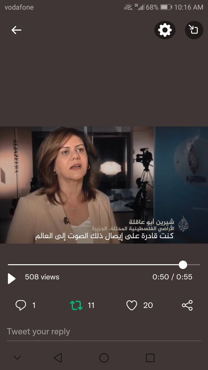 ليس سهلا ربما ان اغير الواقع
لكنني علي الاقل كنت قادرة علي ايصال هذا الصوت الي العالم
انا شيرين ابو عاقلة)