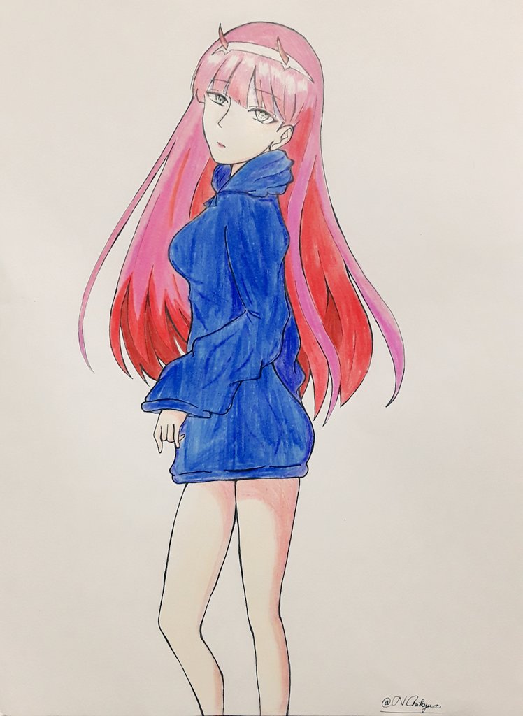 NChikyu's tweet photo. 🍀Zero Two ❤✨
#DarlinginthefranXX #zerotwo #art #Artist #AnimeArt #animegirl #create https://t.co/HTQXxvOs4t