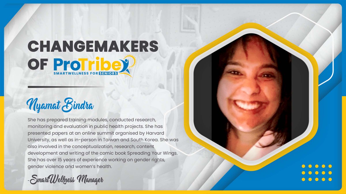 ProTribeSeniors's tweet photo. Our #SmartWellness Expert, Nyamat Bindra is committed to keeping seniors proactive and productive throughout ageing and team #ProTribe is ensuring that by nurturing the physical, mental and emotional #wellness of #seniors seamlessly now and forever.

#ProTribeChnageMakers https://t.co/XmoyANQ9IP