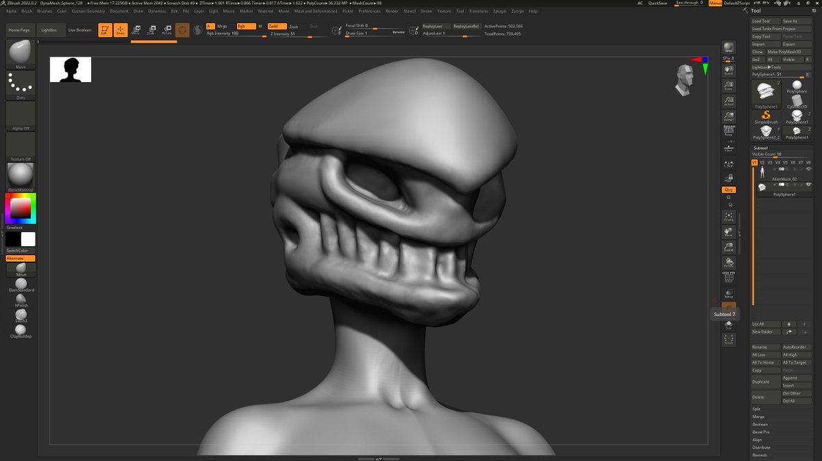 Working on this alien(ish)mask on my free time these days, playing with forms, trying to find a cool design.
Wish you an awesome day!