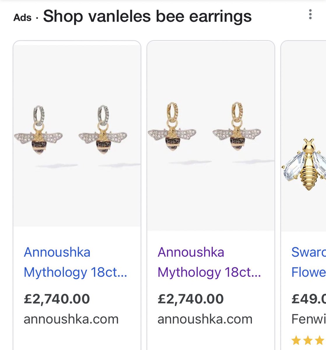 jozzzaphen's tweet photo. Hmmm I bet these are around £5k, bespoke average prices of #VanLeles  as seen below!😏🤣
She got a freebie, and tried to hide it.
But they want to try and say Meghan was upset, when she wasn’t getting anymore free stuff, but Meghan can afford her jewellery #facts https://t.co/kigxMkrDTa