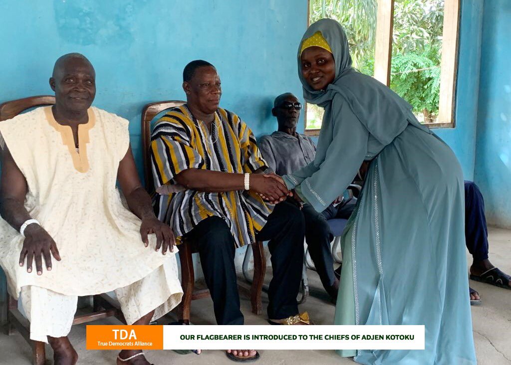 TrueDemocratsA's tweet photo. TDA’s visit to the chiefs of Adjen Kotoku 🟠⚪️🟢 .Indeed it was a success.

#AmaGhana
#GijPolcom2022
#SimulatedCampaign https://t.co/sJfmv4Gz2M