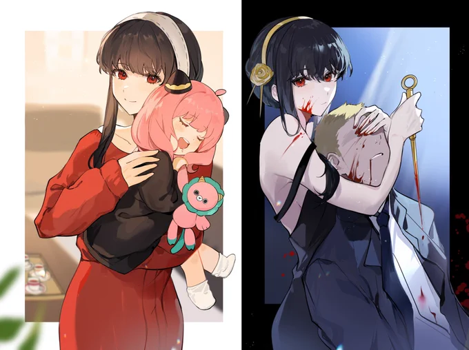 Mother's hug

#SPYxFamily #SPY_FAMILY #SPYFAMILY #spyxfamilyfanart #yorforger #AnyaForger 