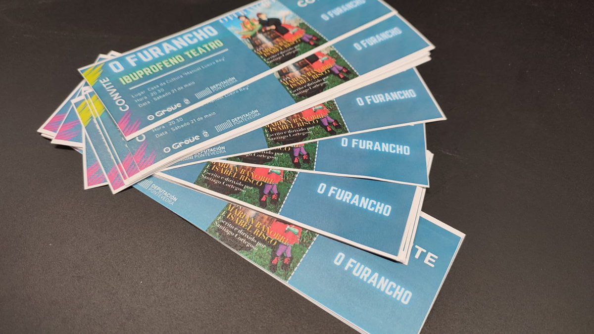 Bibliogrove's tweet photo. 👉 Xa podedes pasar pola Biblioteca Municipal de O Grove a recoller os convites para a representación de O Furancho.

O Furancho
Casa da Cultura Manuel Lueiro Rey
Sábado 21 de maio, 20.30 h https://t.co/R1Kz3EvYYn