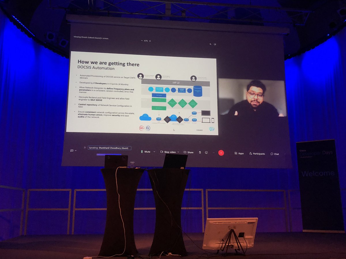 Nicklas_Wagerth's tweet photo. Automation Developer Days day 2 started with Virgin O2 presenting #automationdevdays #CiscoSP360 #CiscoDevNet https://t.co/pKwqsx4rmK